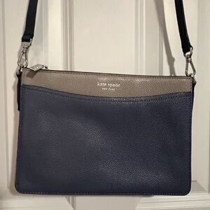 Kate Spade Blue and Taupe Crossbody